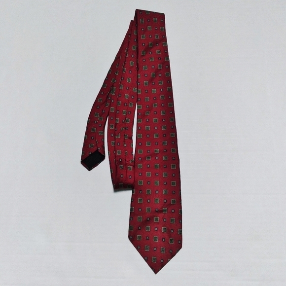 Oscar de la Renta Couture Men's Print Tie - Picture 2 of 5